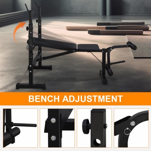 Multifunctional training bench + squat rack – complete set