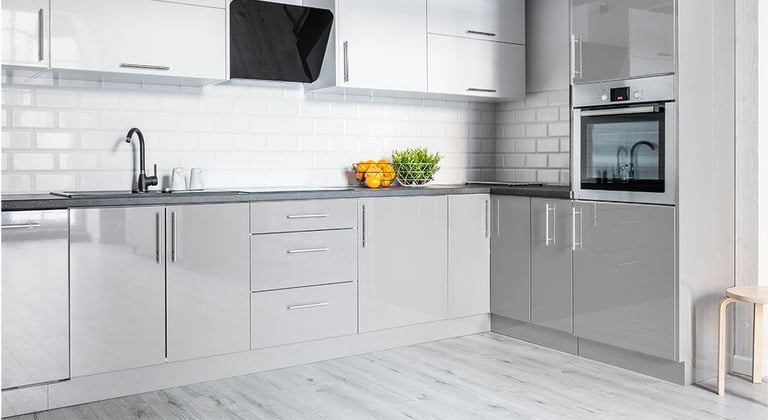 image for New.KITCHEN UNITS READY ASSEMBLED 18mm Gloss or Matt 18mm. Free delivery on orders over £500