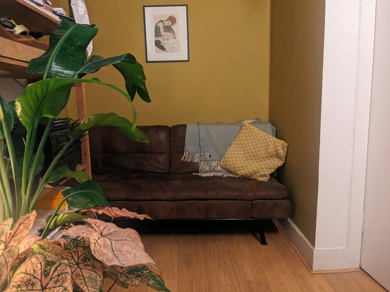 image for Brown Sofa / sofa bed / day bed 