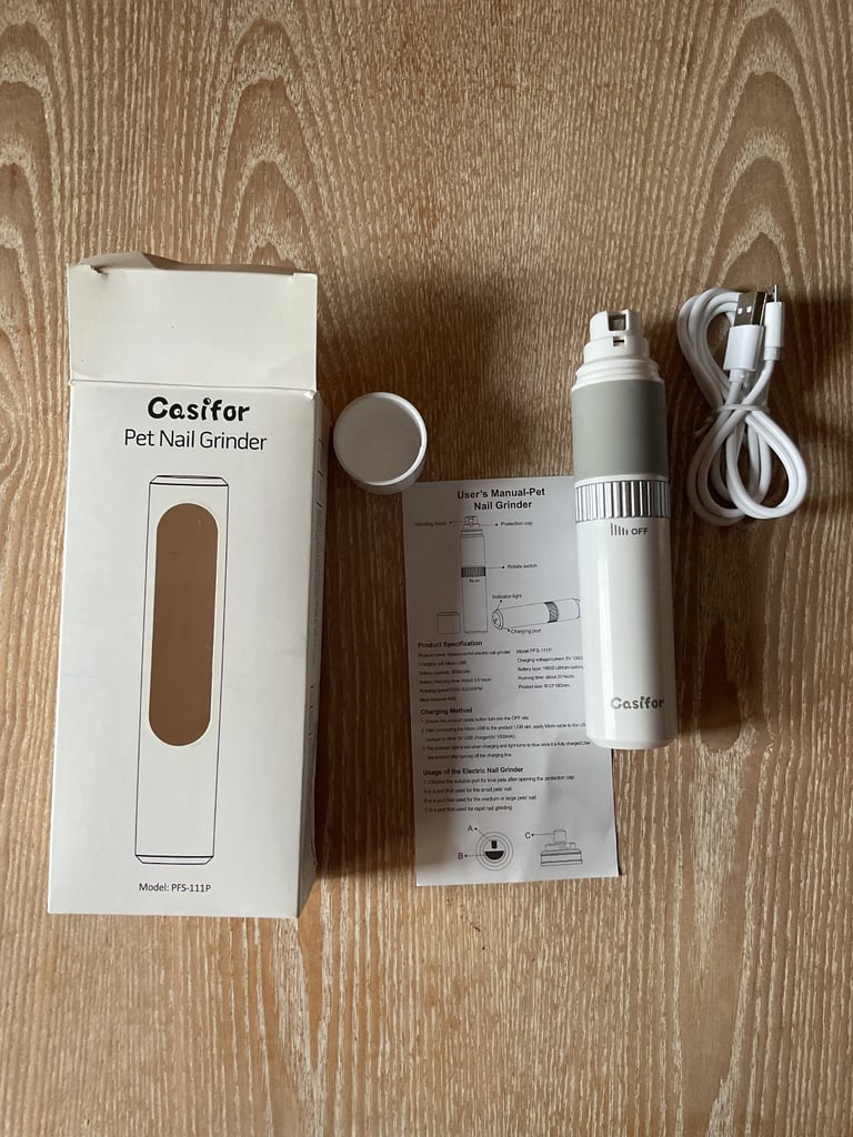 Casifor pet claw/ nail grinder, quiet, with speed control 