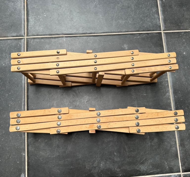 Two Wooden Bottle Racks