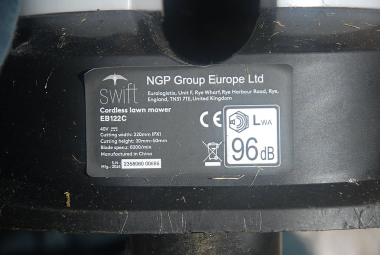 image for Swift Cordless Lawn Mower  + Two Batteries and Charger
