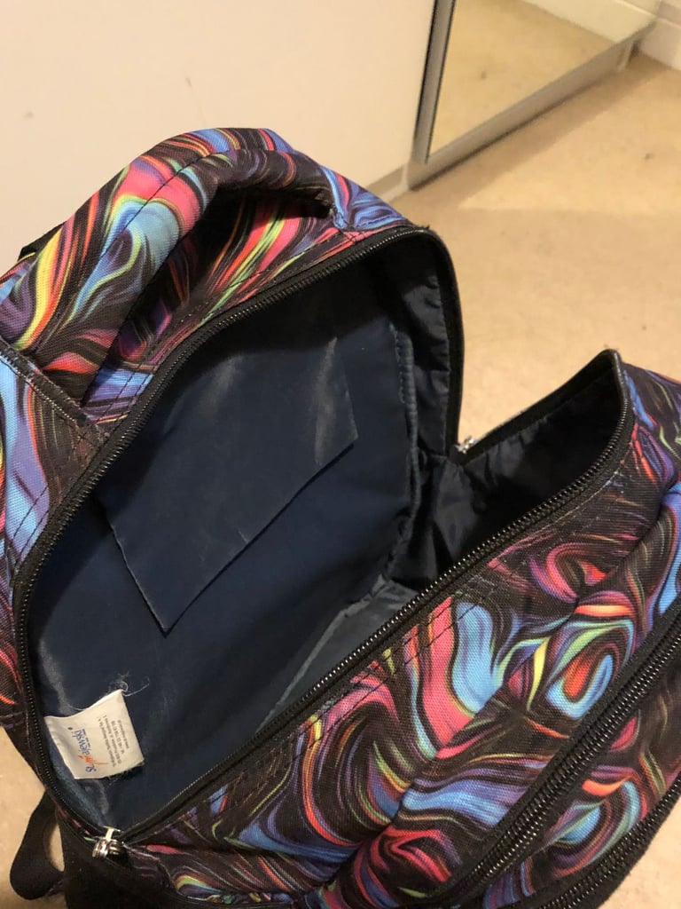 St. Right Girl Mosaic School Backpack Cat Tote Bag Crossbody Bag