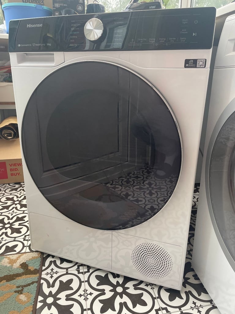 image for Hisense DH5S102BW 10kg 5S Series Heat Pump Condenser Tumble Dryer – WHITE RRP: £599.00