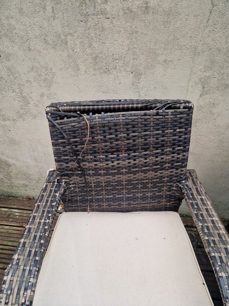 Rattan padded garden seats