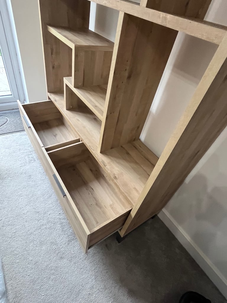 Next Bronx Large Shelving Unit Light Oak