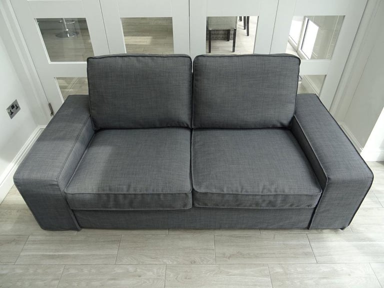 RRP:£1058 2x IKEA KIVIK TWO SEAT SKIFEBO DARK GREY MATCHING SOFA SUITE LONDON DELIVERY (DFS)