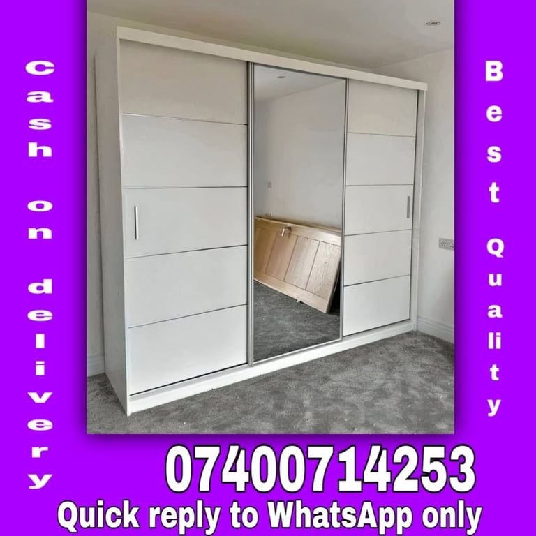 image for W 100CM: Sliding door Wardrobe For Sale cash on delivery
