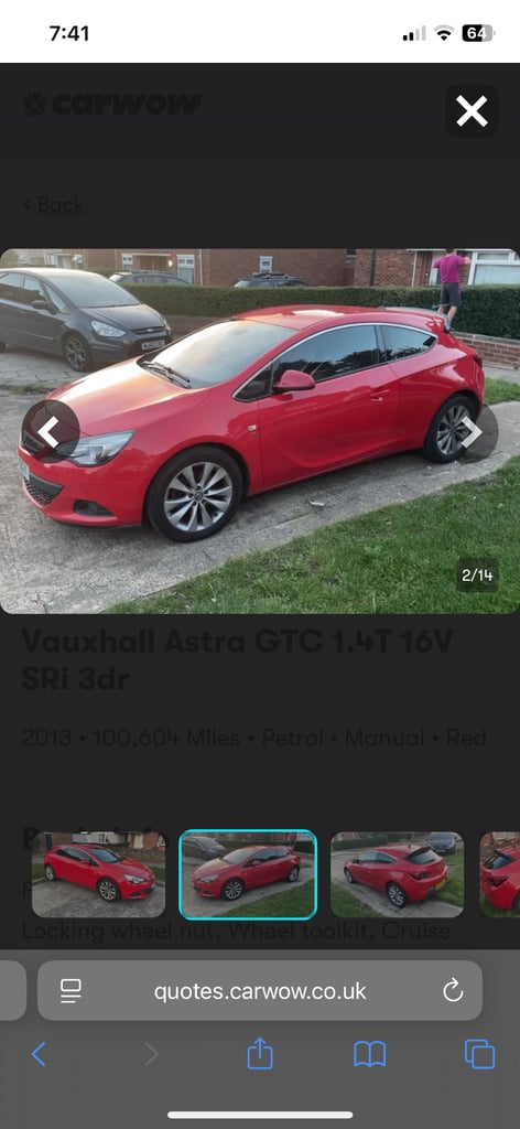 Vauxhall, ASTRA GTC, Hatchback, 2013, Manual, 1364 (cc), 3 doors