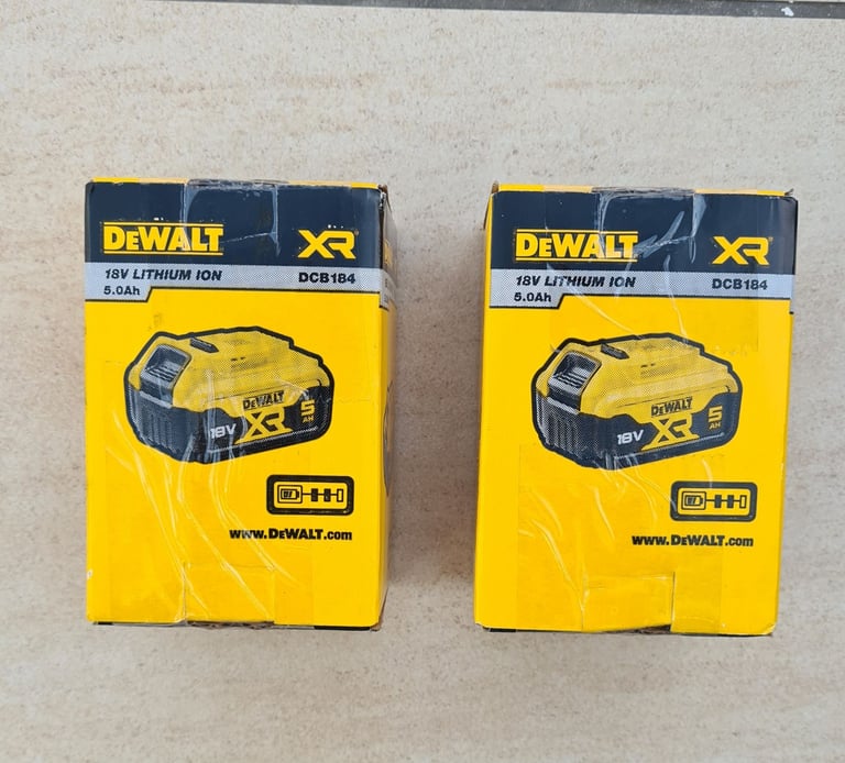 image for 2 x DeWalt 5.0Ah batteries 