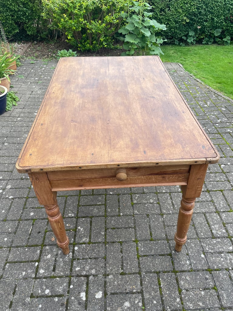 Antique Pine Kitchen Table 