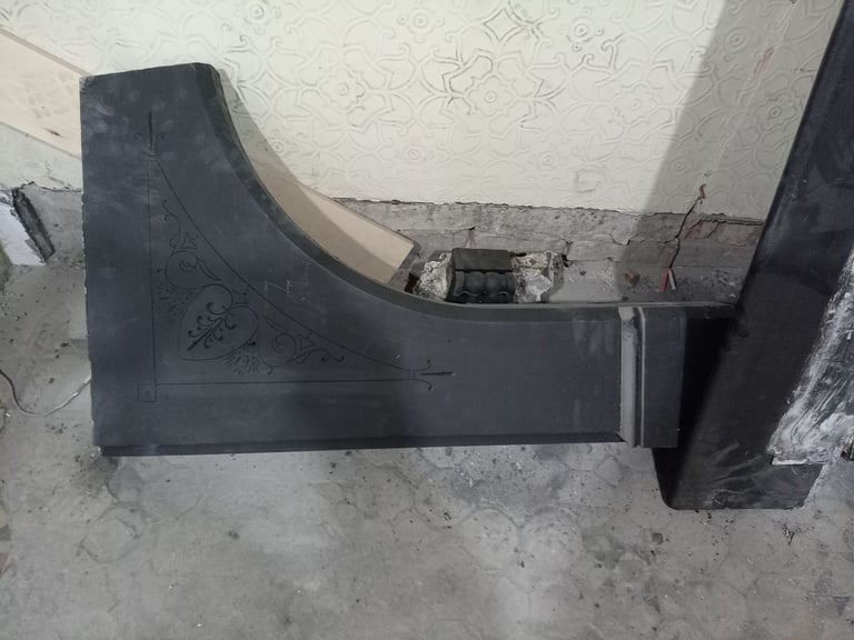 Reclaimed slate fireplace 