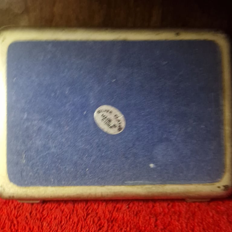 Vintage Blue Velvet Lined Jewellery Storage Case – Silver Tone, Made in Japan