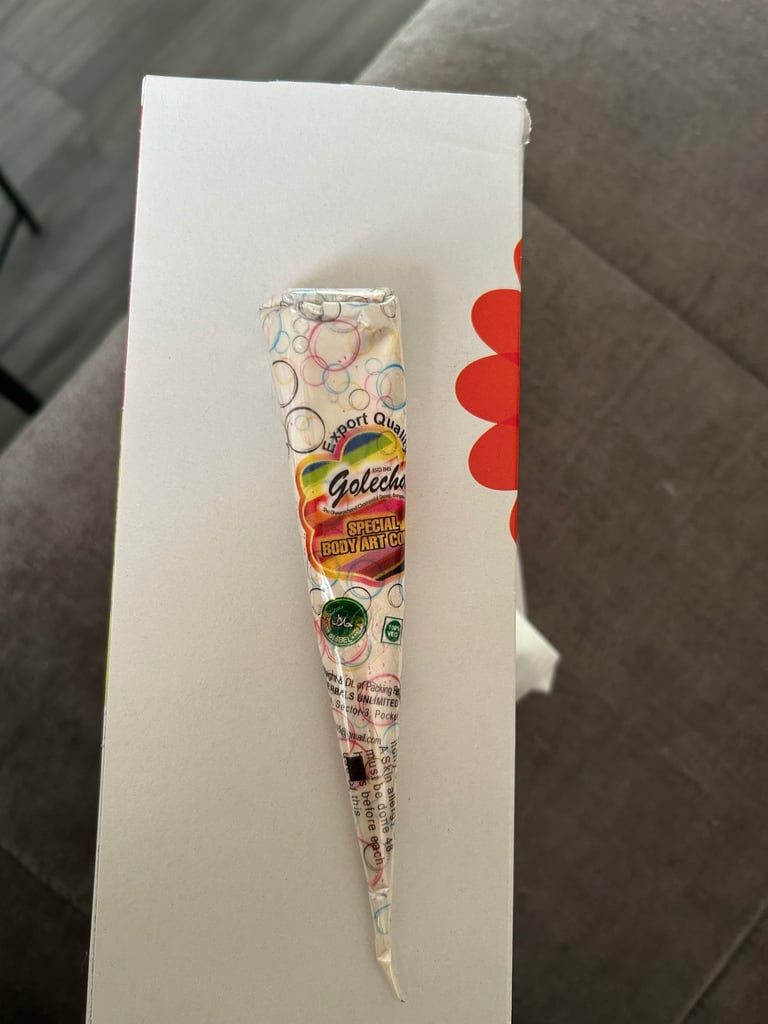 Henna cone small white 