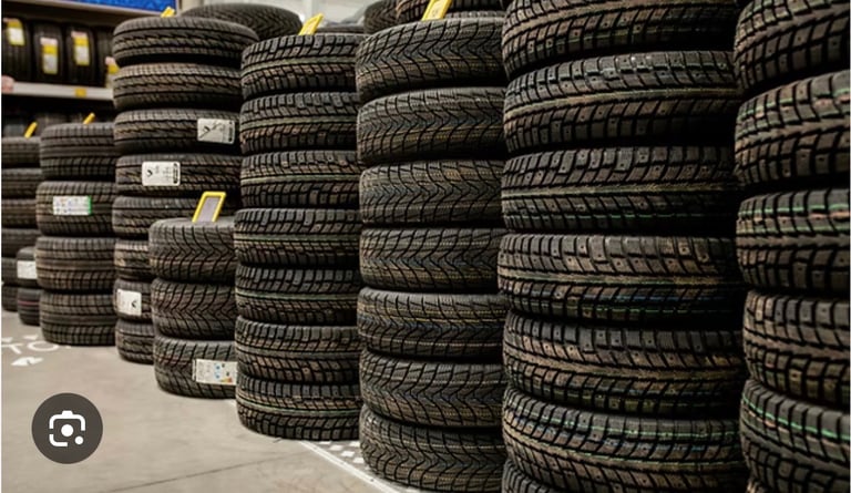 New and second-hand car tires