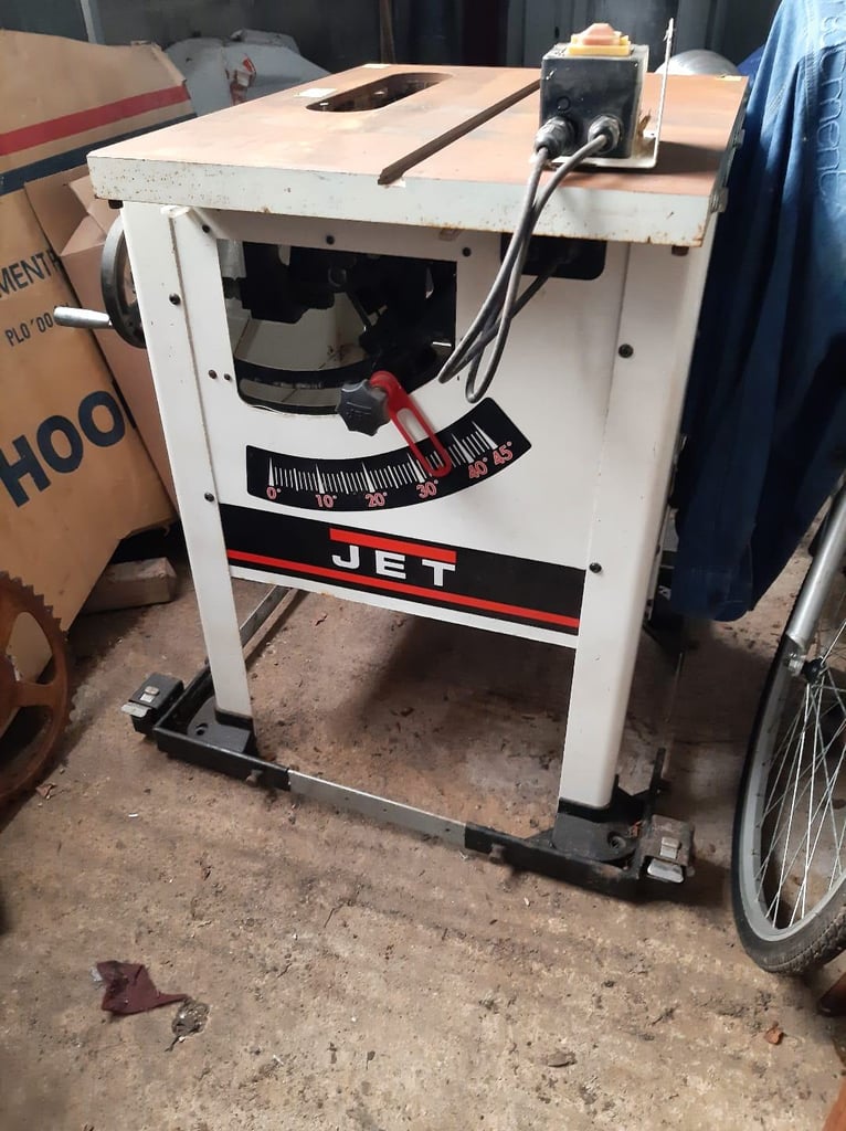 Jet Table Saw JTS-250/JTS-250S with trolley
