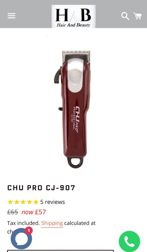 Barber professional hair clipper brand new 