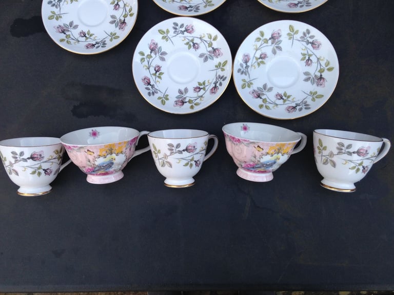 China tea pot , cups , saucers plates , set 