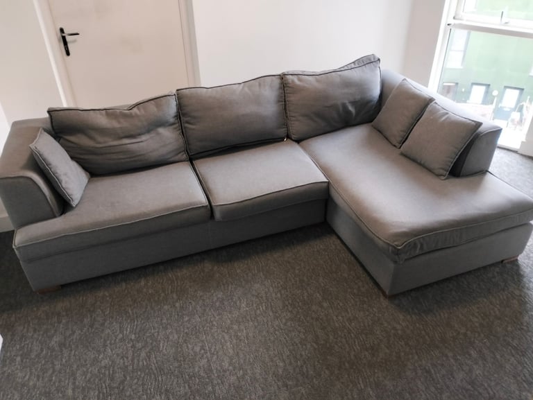 JOHN LEWIS GREY CORNER SOFA DELIVERY AVAILABLE TODAY 