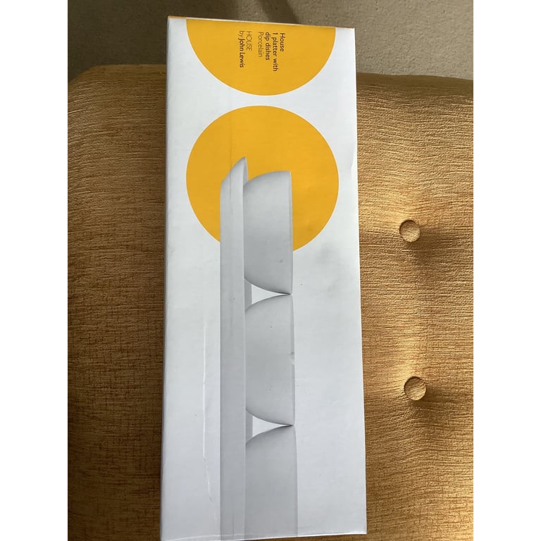 John Lewis Porcelain Platter with three dip dishes