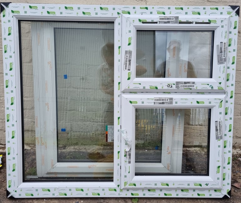 Used UPVC White Window 1220mm Wide x 1025m High