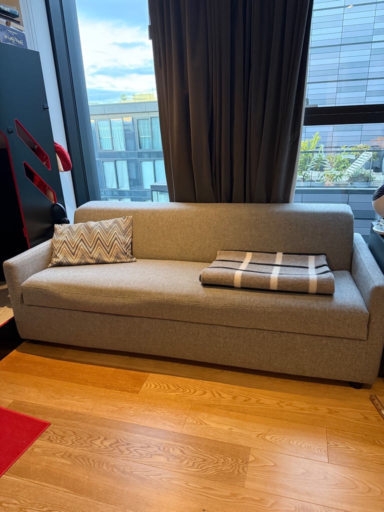 image for Custom-Made Sofa Bed –including Super King Mattress (180x200cm) – Kvadrat Hallingdal Fabric