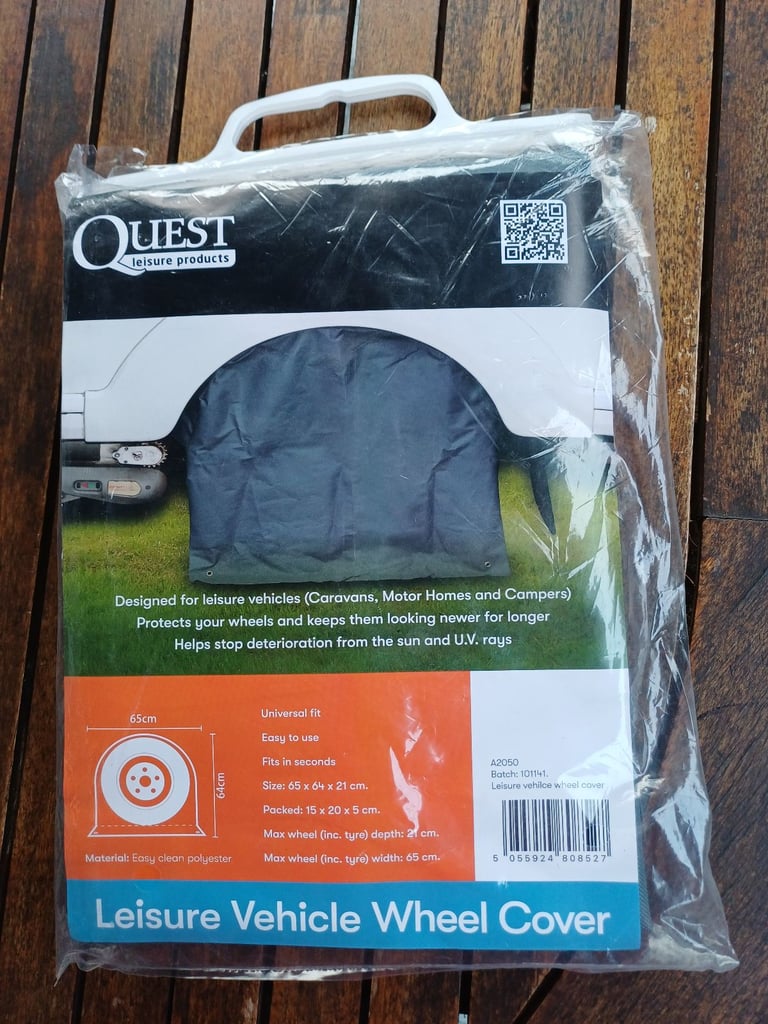 Caravan or campervan wheel covers 