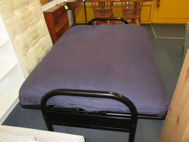 IKEA BLACK METAL FRAME FOLDING SOFA BED at HAVEN TRUST CHARITY SHOP