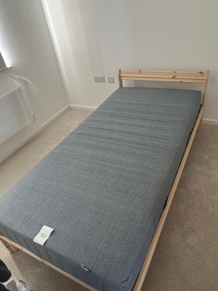 image for Single bed frame with mattress 