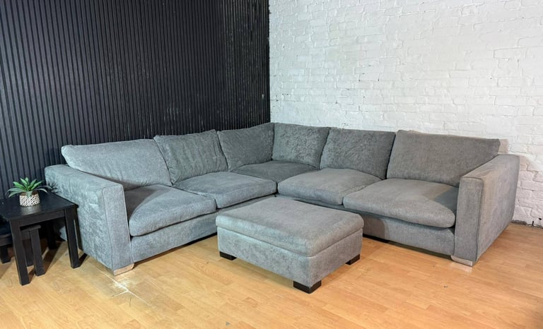 New Stock! HIGH STREET BRAND Large Sofology Corner Sofa with Footstool