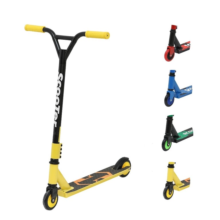 YASMIN Stunt Scooters - Ages 8-15, Super-Fast, Smooth Wheels & Height Adjustment - Yellow