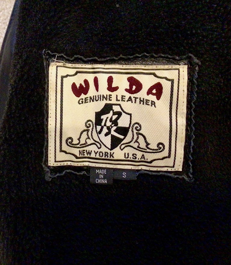 Black leather Ladies coat with hood