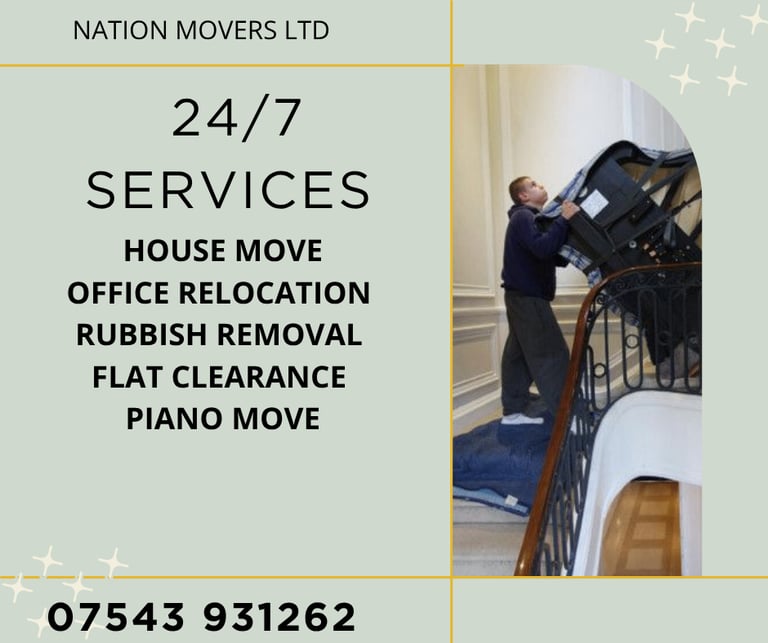 🚚 24/7 MAN AND VAN HIRE HOUSE FURNITURE PIANO HOUSE OFFICE MOVE RUBBISH DISPOSAL  DELIVERY SERVICES