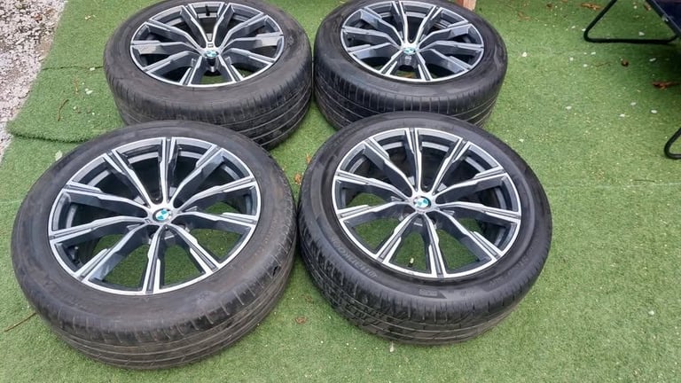 GENUINE BMW 740M X5 20 ALLOY WHEELS G SERIES G05 G06 9.5 10.5 5 X 112 GOOD TYRES