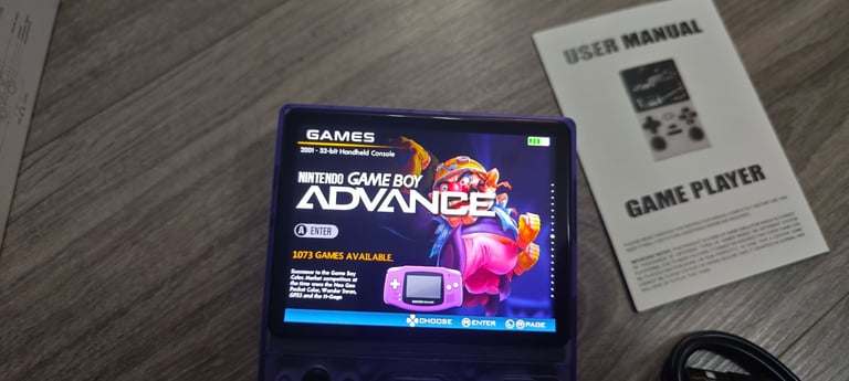 New M37 Handheld Game Console 64GB Purple 20000+ Games