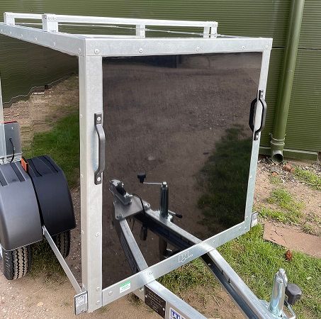 Camping Trailer in Black or White with Roof Bars and Spare Wheel -Tickners Single Axle 5' x 3' x 3'