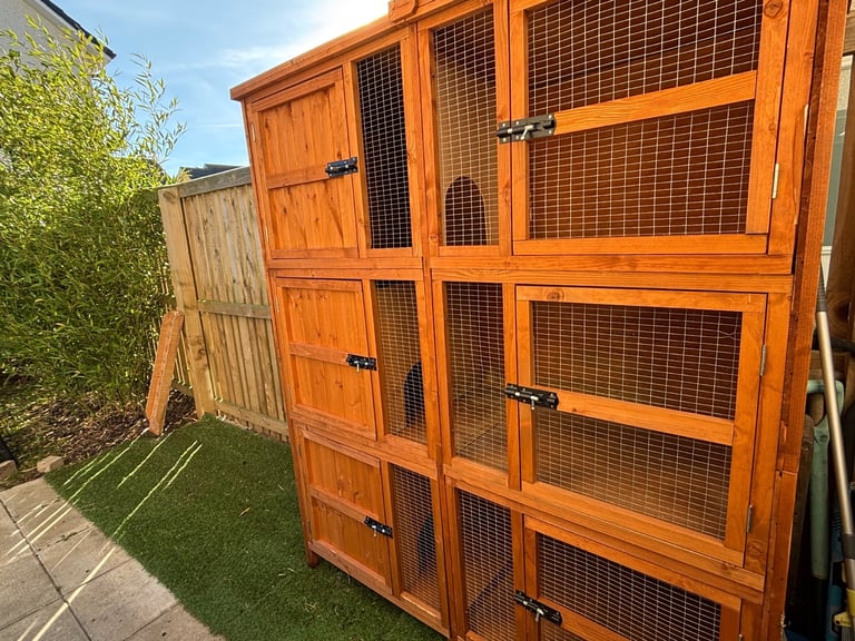 image for Triple Tier Chartwell premium rabbit hutch for sale - spacious, separate floors, sleeping areas