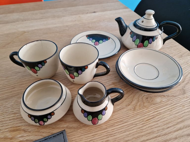 image for Barton Pottery Art Deco 8 peice Tea set