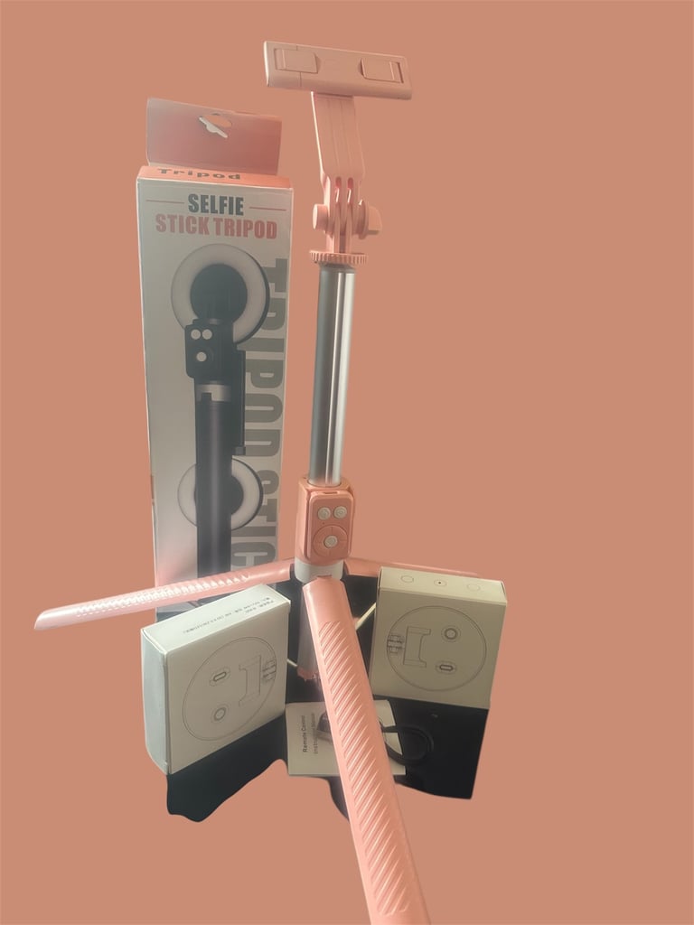 Selfie Stick Tripod With Ring Lights