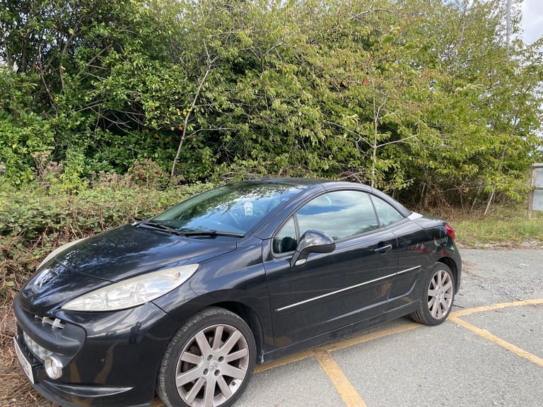 PEUGEOT 207 CC 1.6 VTI GT CONVERTIBLE 11 REG BLACK MOT MARCH 3RD 2026 SERVICE HISTORY LOW INSURANCE