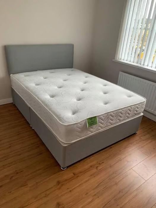 image for 💥 Clearance SALE – Double Divan Bed Set with Mattress – Limited Stock!