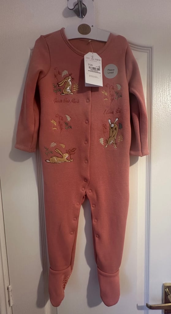 image for 12-18 months Guess How Much I Love You Baby Sleepsuit