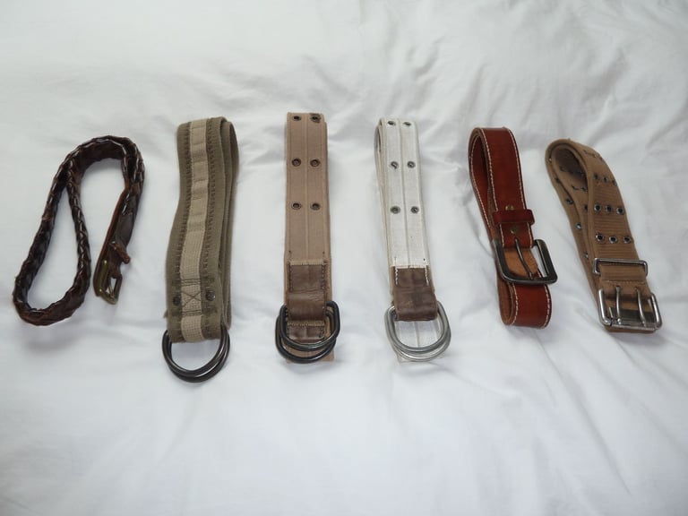image for 6x Leather and sturdy Canvas BELTS.