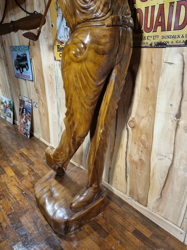 Larger Than Life Teak Golfer  (8'3")