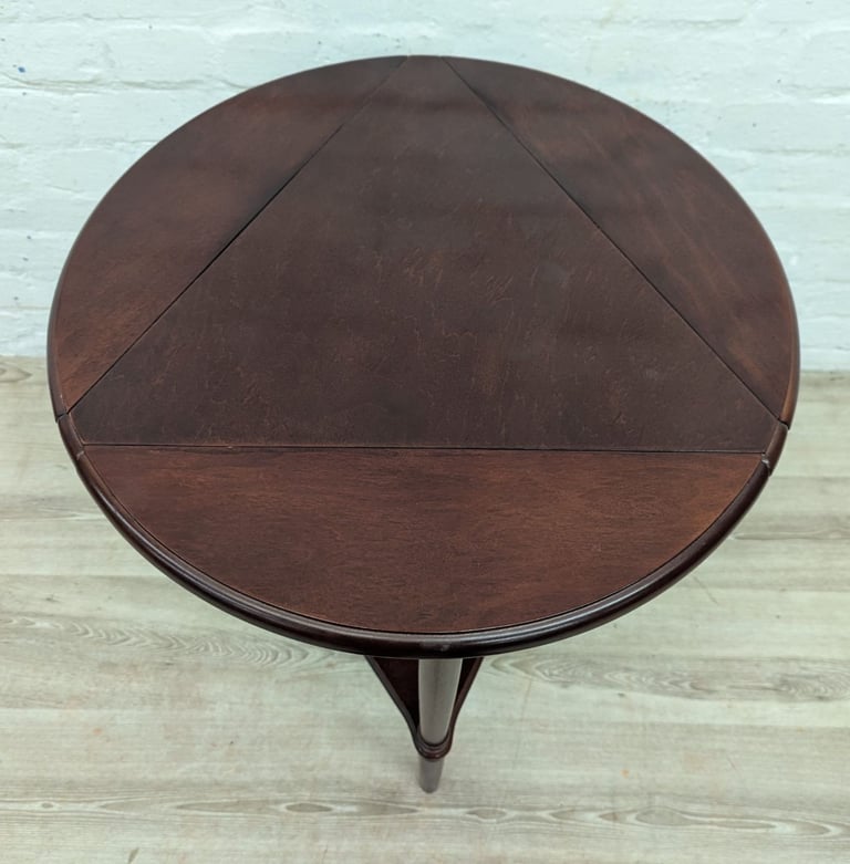 20th century mahogany drop leaf twist top side table plant stand  by St Michael 