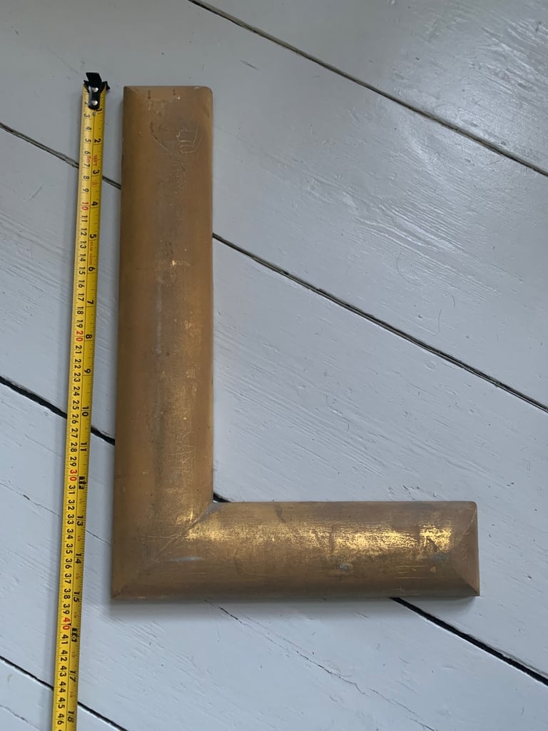 image for Vintage Reclaimed Industrial Antique Shop Sign Letter L