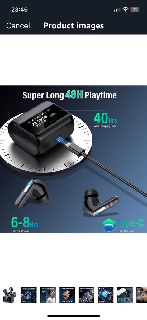 Earbuds Wireless Bluetooth 5.4 Brand New Boxed Black 