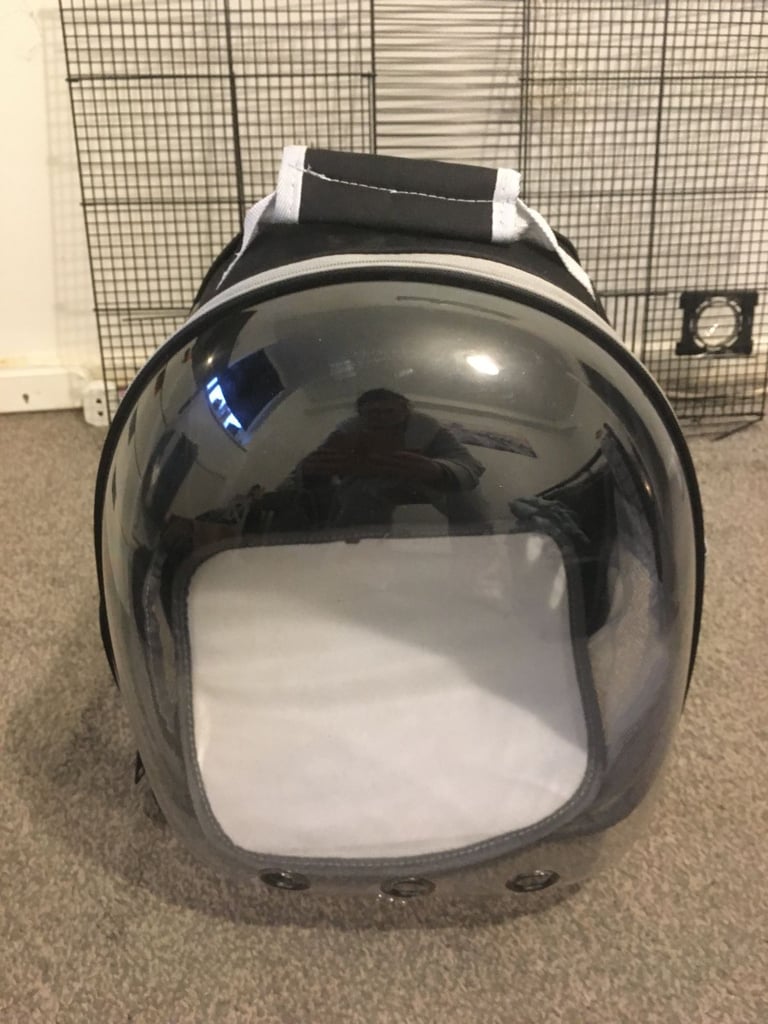 *NEW* BNWT Cat/small animal carrying rucksack - black/silver