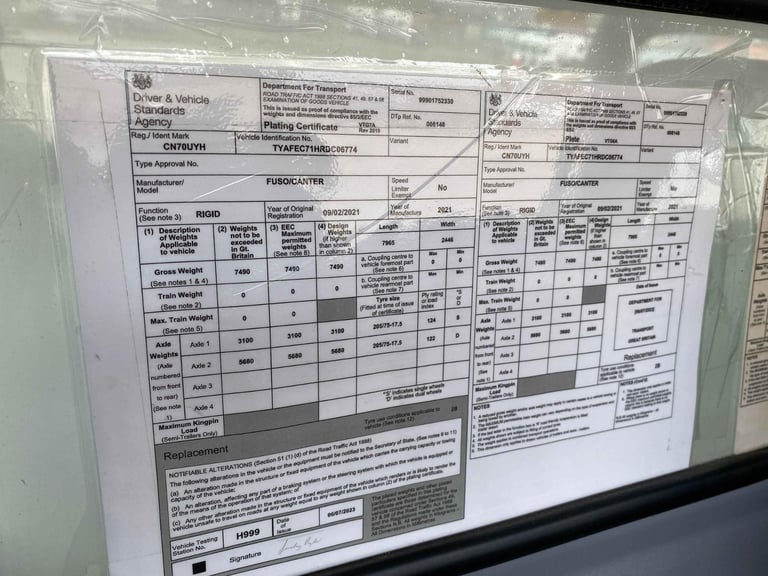 MITSUBISHI FUSO CANTER 7C18 7.5 TONNE BOX VAN 2021 – CN70 UYH