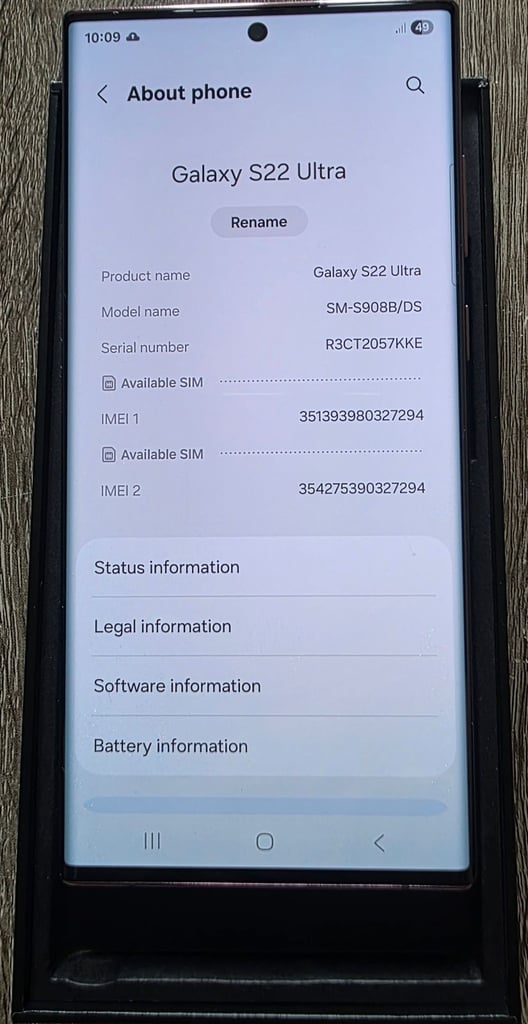 SAMSUNG S22 ULTRA 128GB 